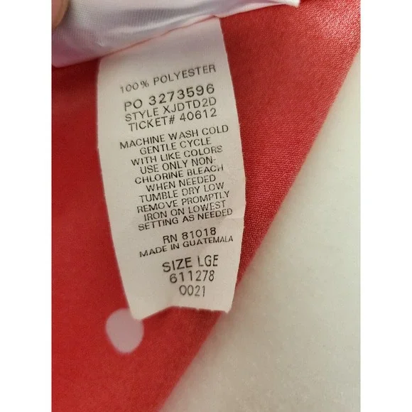 Vtg Blair Sz L Rockabilly Midi Dress Sleeveless Red White Polka Dot Long Belted - Picture 8 of 11